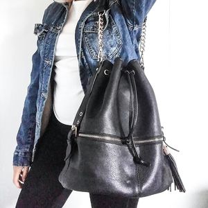 Call It Spring Black Bucket Bag Style